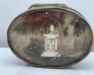 Antique Memorial Snuff Box Dutch Silver