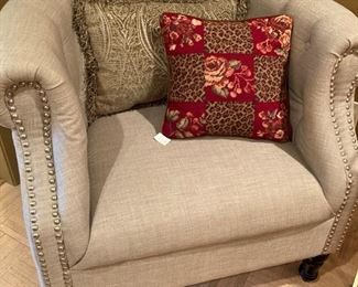 Nail head trimmed chair