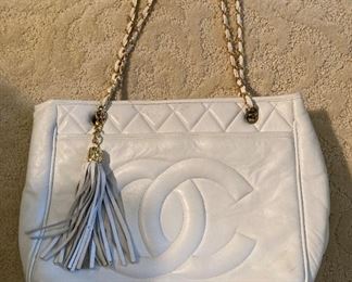 White Chanel purse