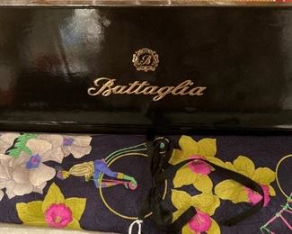 Leonard silk tie featuring orchids from Paris -Battaglia 