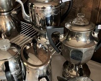 Consigned vintage coffee pots