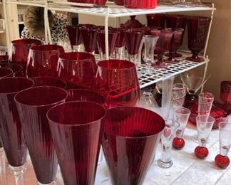 More red glassware