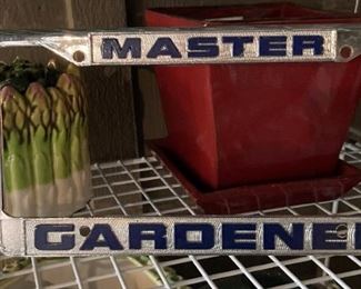 Master Gardener license plate frame