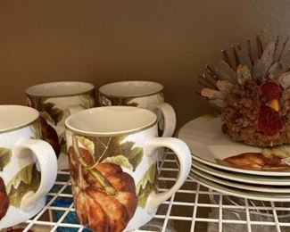 Fall mugs and plates from Williams Sonoma