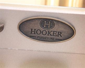 Label in the Hooker Kidney Shaped Writing Desk.