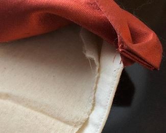 Lining of drapes with wool blend interfacing, these are both insulated and black out.  