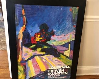 Several Framed Posters from the Louisiana Museum of Modern Art, Humlebæk, Denmark