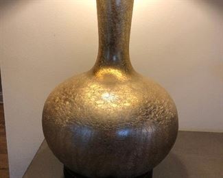 Detail of Gold Glass Lamp with Shade
