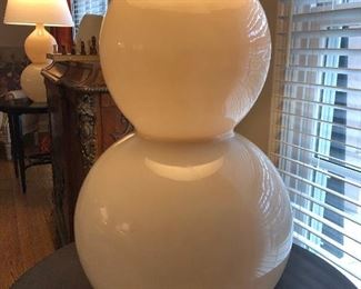 Detail of glass lamp