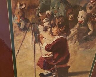 “The Critics” framed print from painting by Loren Entz