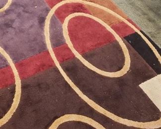 Area rug with multi colors