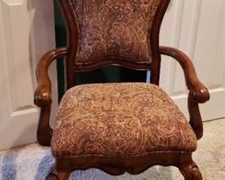 Upholstered/wood occasional chair