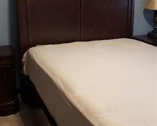 Sleigh headboard, queen mattress set
