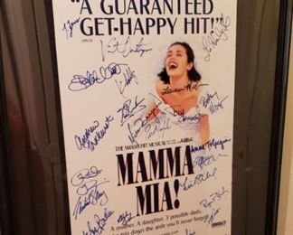 MAMMA MIA! signed framed poster