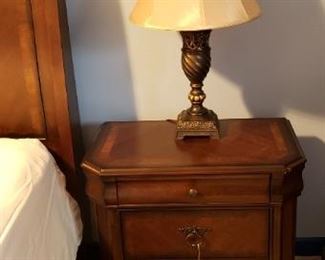 Night table, lamp