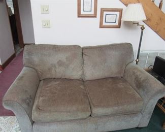 Loveseat, Floor Lamp