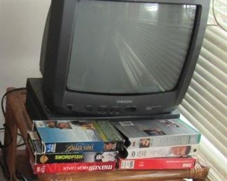 TV, VHS, End Table