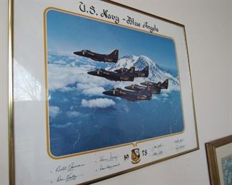 Autographed U.S. Navy Blue Angels