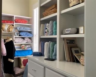 MASTER CLOSET WITH LINENS AND TOWELS