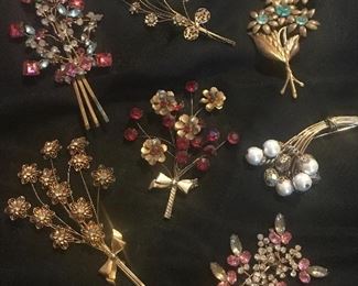 Gorgeous collection of 1930-40s trembler brooches!