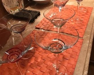 Murano martini glasses
