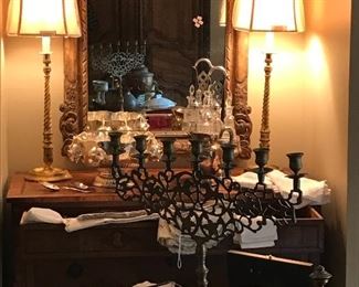 Beautiful dining room
Large 19th C menorah 