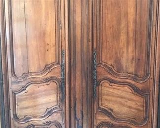 18th Century Louis XV French Provincial Carved Armoire or Wardrobe With Figural Crown France 1700s
Appraisal is $14,000
