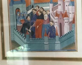 Set of three framed Illuminated Manuscripts from 1842!
“Richard II at Flint Castle.”
Rare and in mint condition 