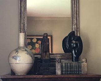 Antique Louis Philippe Mirror with original silver gilt finish and mercury backed mirror...1890’s