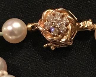 Mikimoto Diamond clasp
Appraisal is $2800