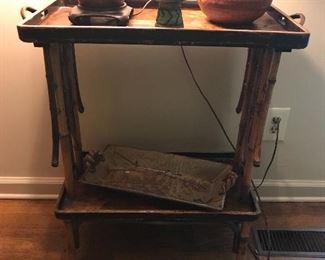 ANTIQUE 19th / 20th C ENGLISH Regency BAMBOO Chinoiserie ASIAN TABLE Stand