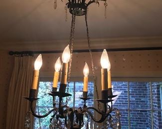 Antique French iron chandelier 