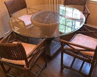 Awesome like new McGuire dining table with four chairs