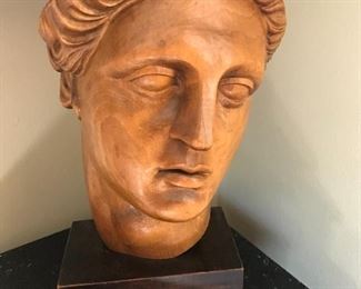 Stunning signed, hand carved bust of Apollo 1932