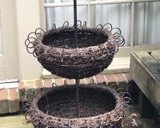 Large three tier iron planter