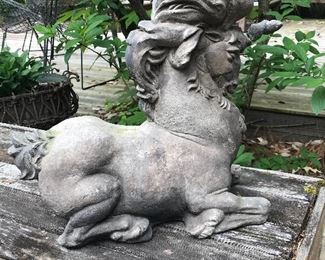 Amazing 1950s concrete unicorn 