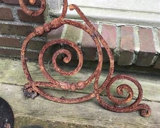More vintage French iron scrollwork 
