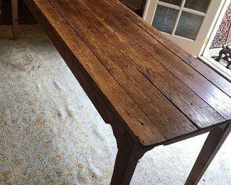 Fabulous antique French farm table
Almost 10 ft  long!!!
