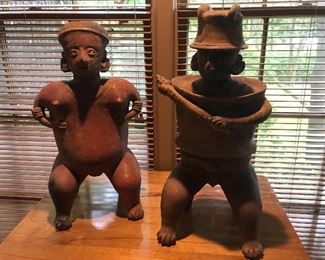 Amazing NAYARIT pre-Columbian figures found together in the same tomb.  Mint condition.
Appraisal is $8700.00