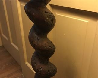 Detail of barley twist lamp