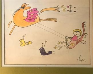 Very important MANUEL LEPE original painting