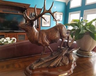 A closer look at the bronze elk