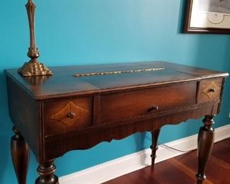 The desk as it appears closed