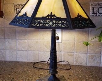Antique slag lamp
