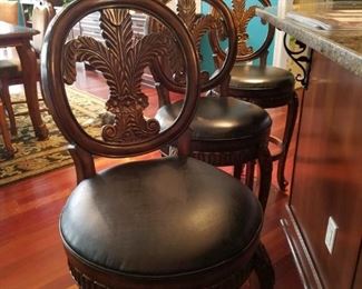Three matching bar chairs