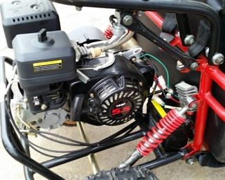 A look at the go kart's engine
