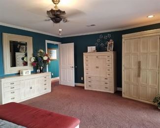 Henredon dresser, chest of drawers, and armoire