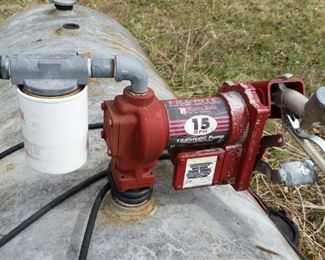 A look the the fuel tank's pump