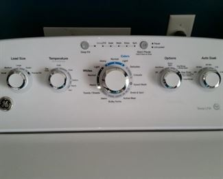 A closer look at the washing machine's control panel