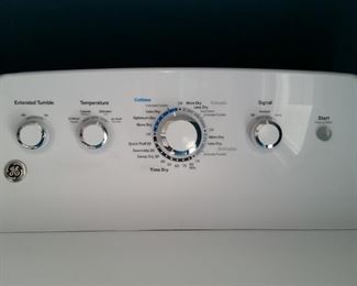 A closer look at the dryer's control panel